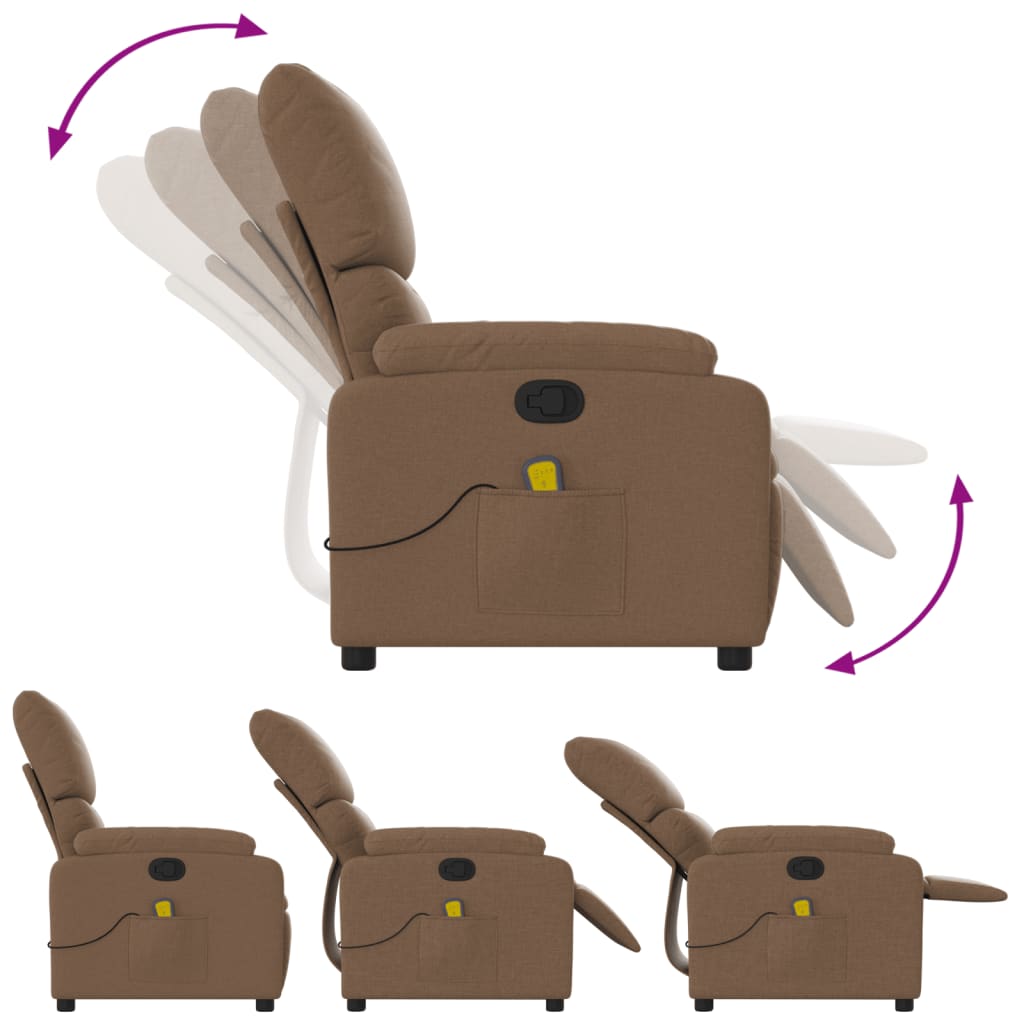 massage chair brown fabric