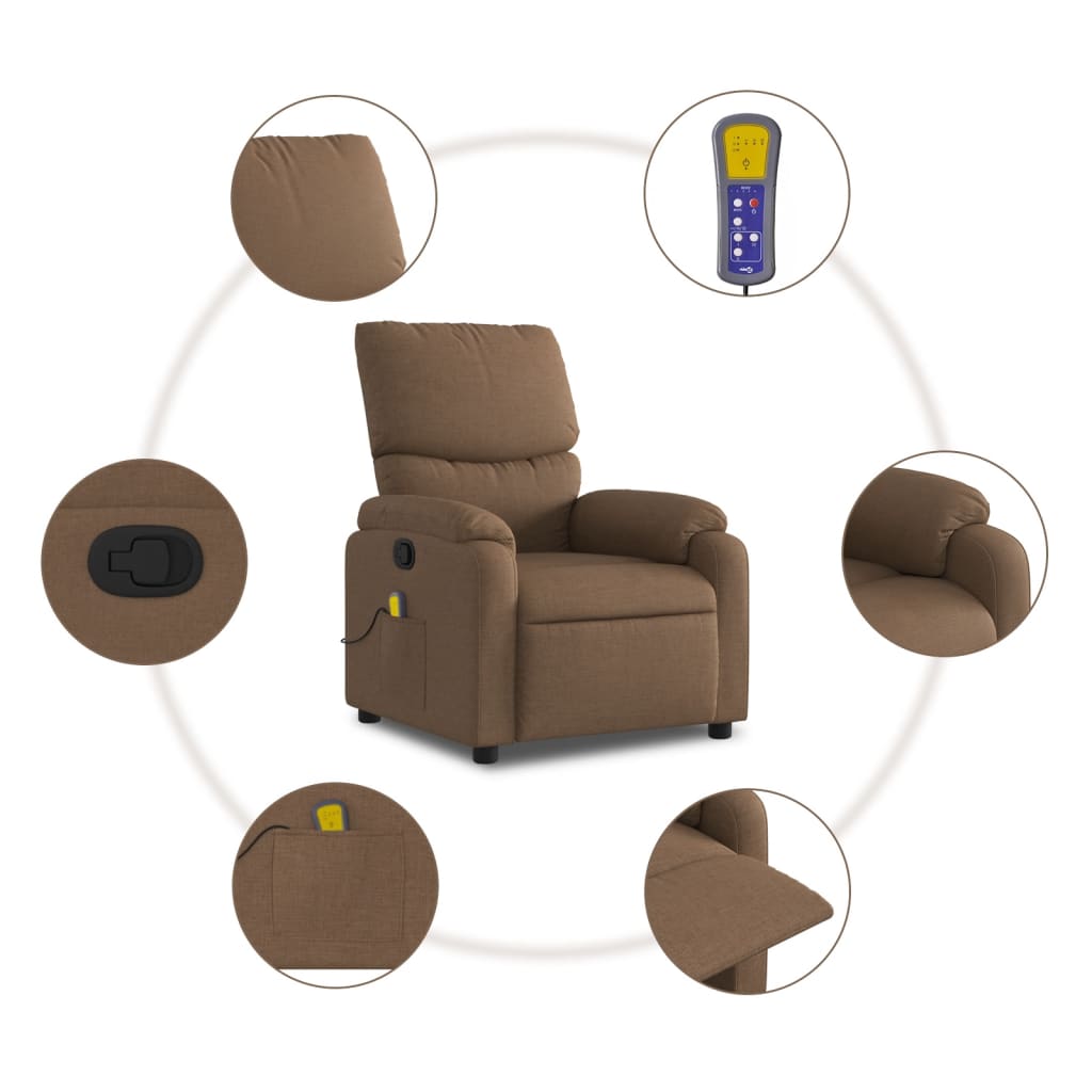 massage chair brown fabric