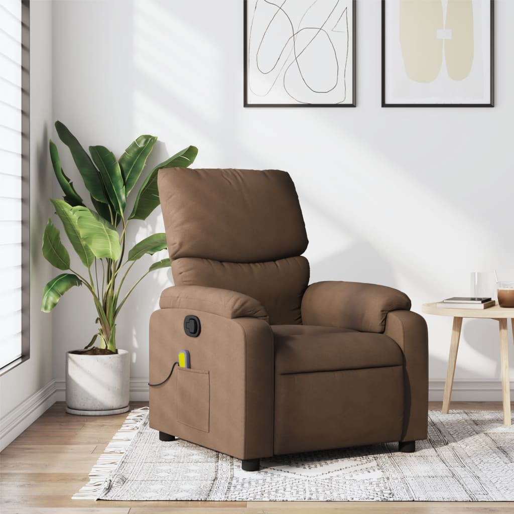 massage chair brown fabric