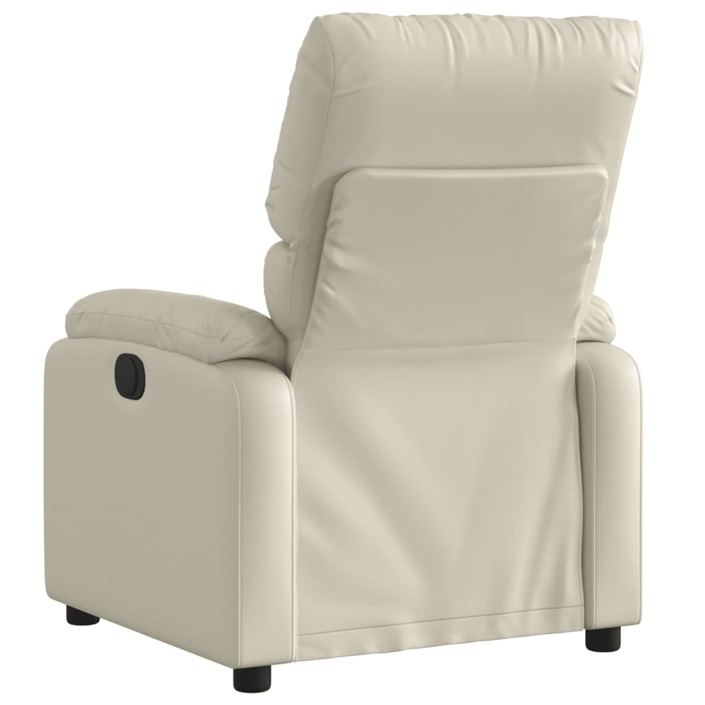 Relaxing chair cream artificial leather