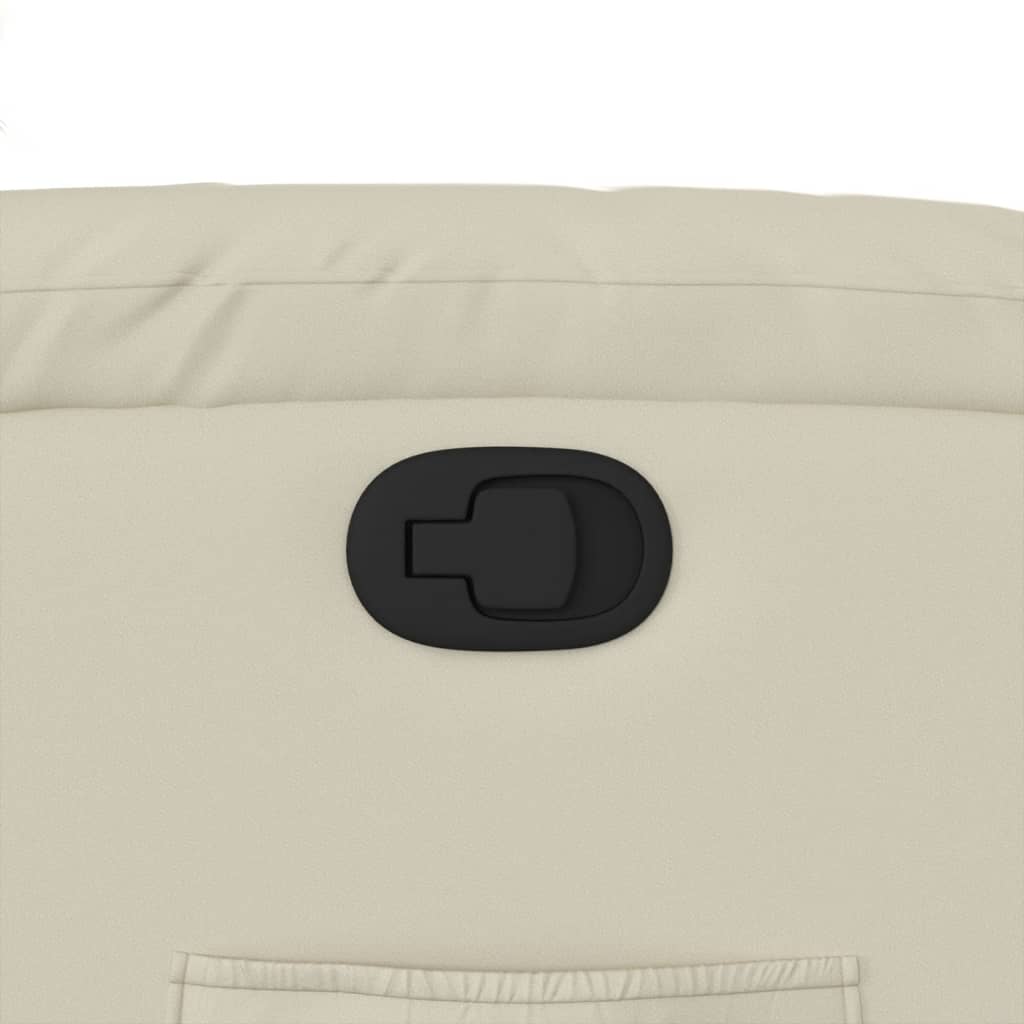 Relaxing chair cream artificial leather