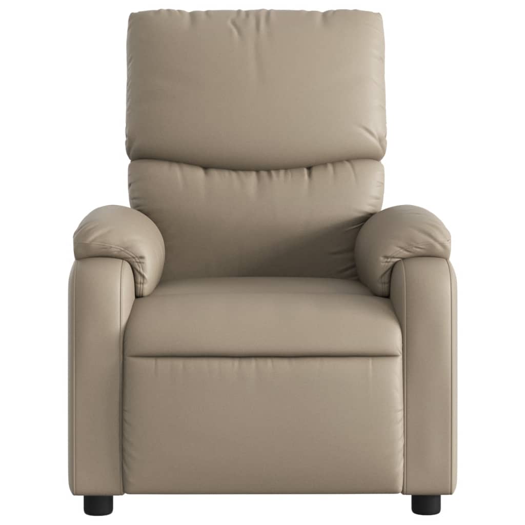 Relaxing chair cappuccino brown imitation leather
