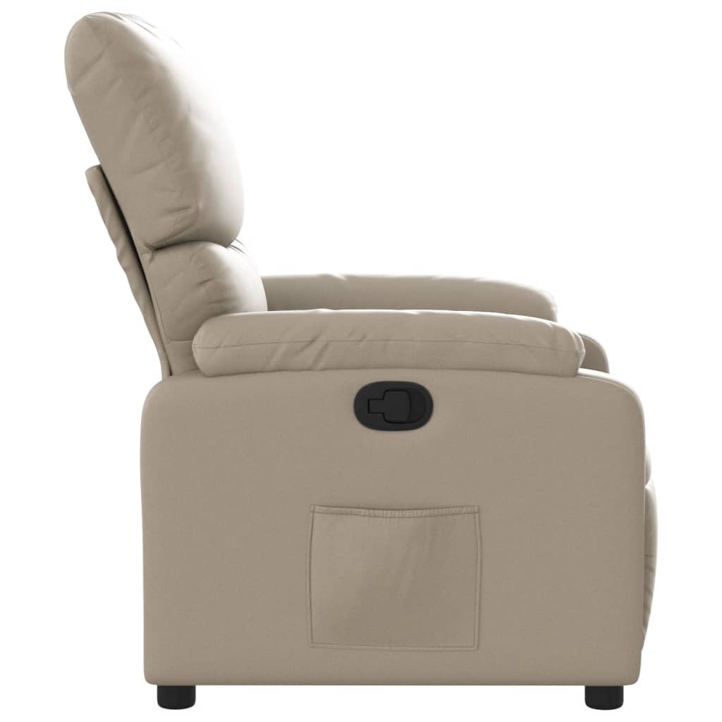 Relaxing chair cappuccino brown imitation leather