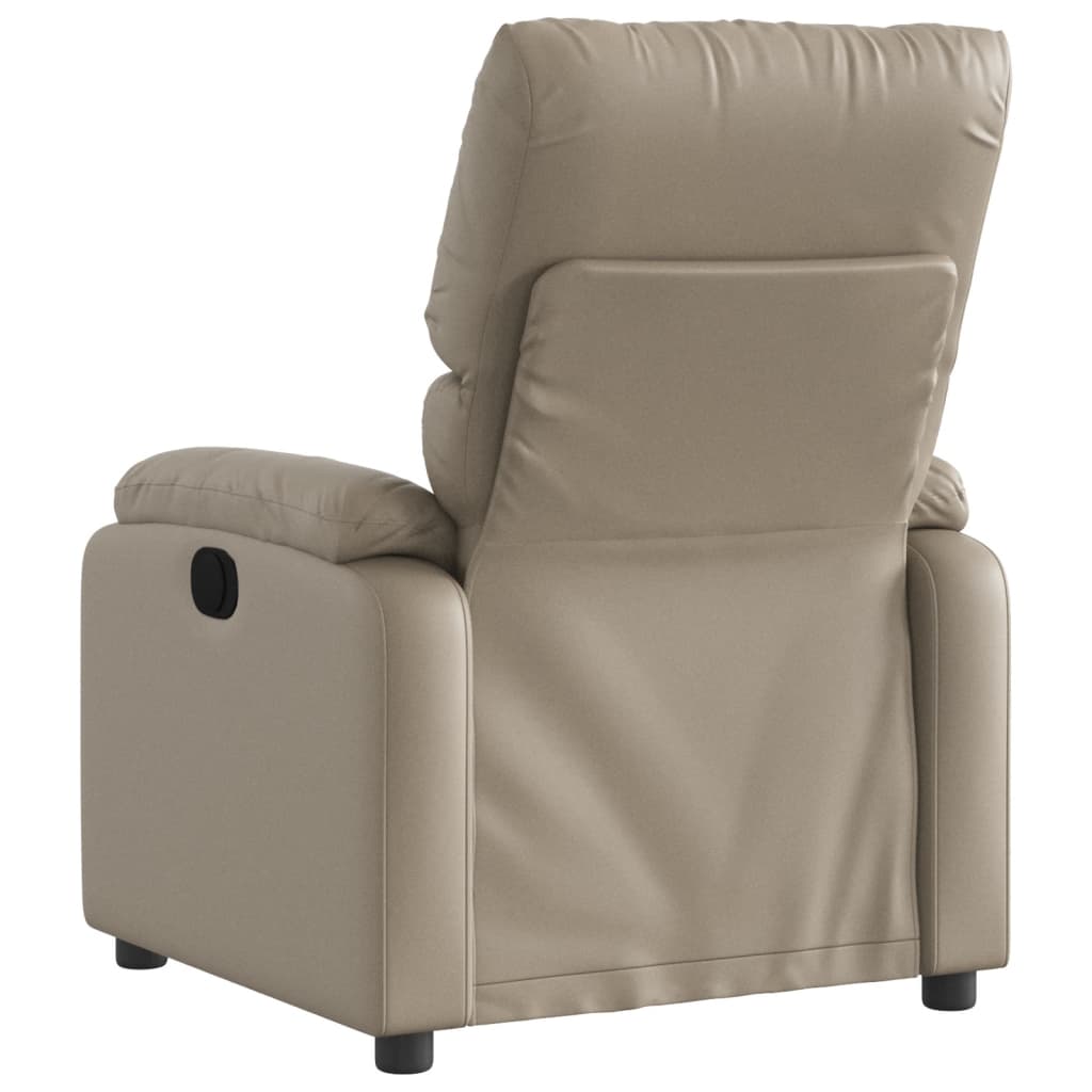 Relaxing chair cappuccino brown imitation leather