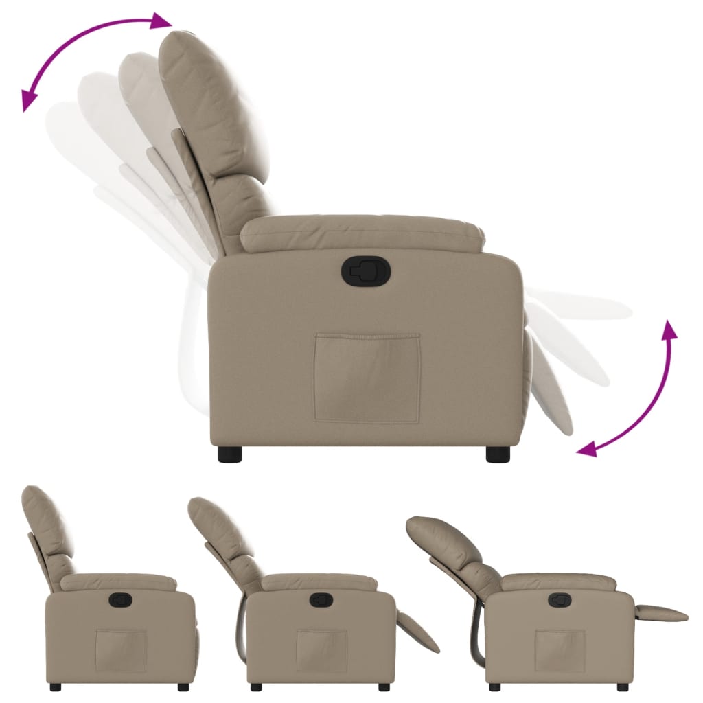 Relaxing chair cappuccino brown imitation leather