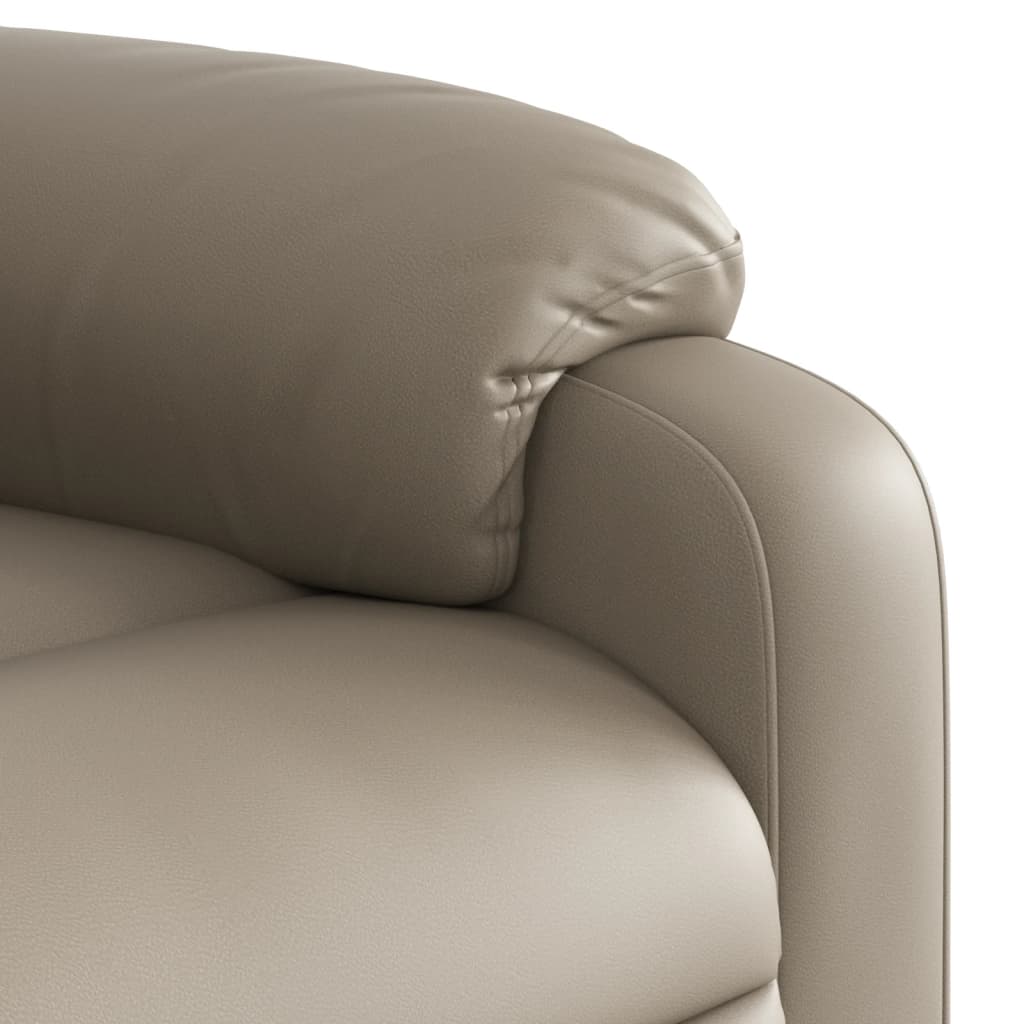 Relaxing chair cappuccino brown imitation leather