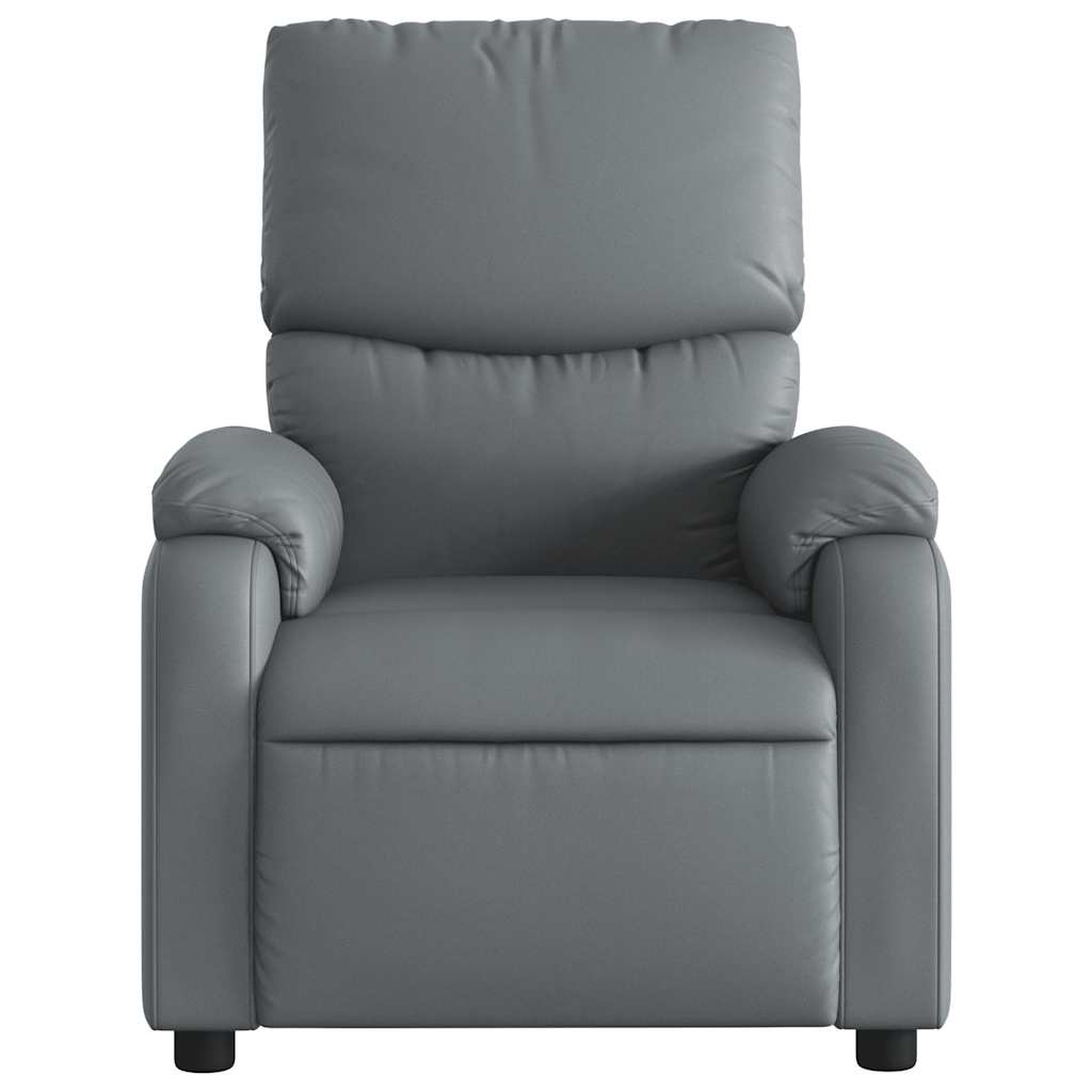 Massage Chair Gray Faux Leather