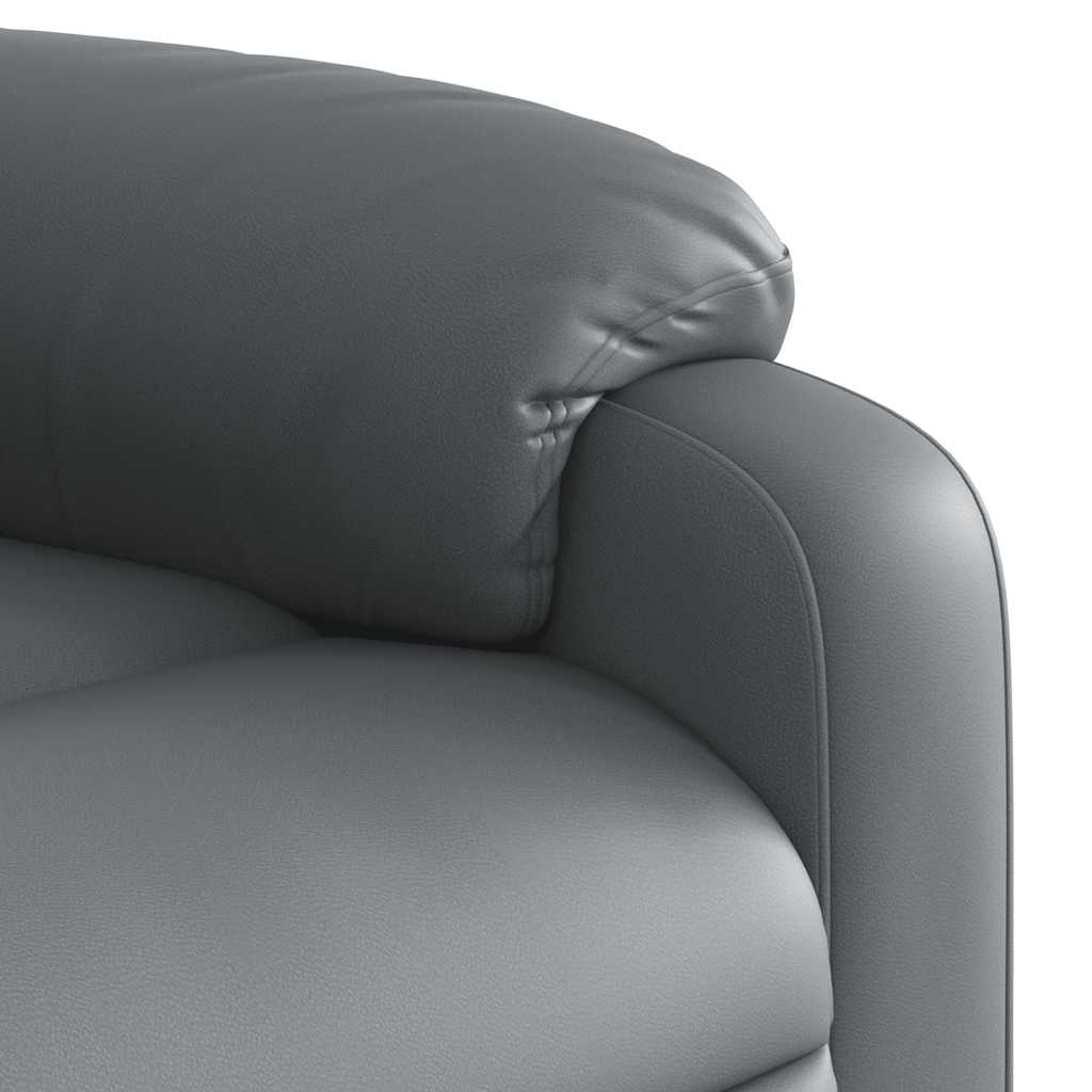 Massage Chair Gray Faux Leather