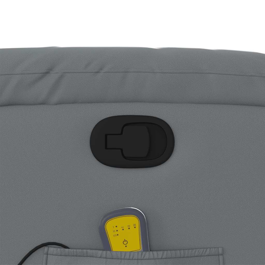 Massage Chair Gray Faux Leather