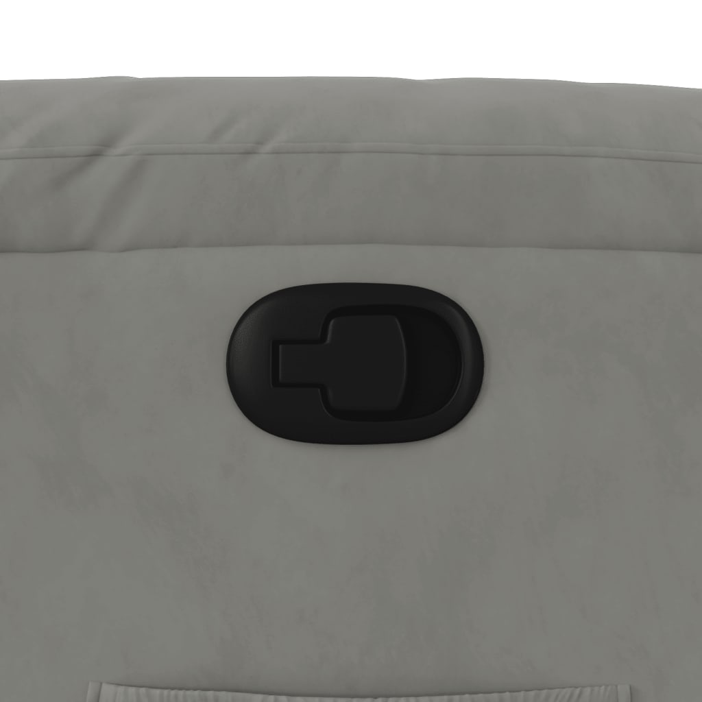 Relaxing chair light gray microfiber fabric