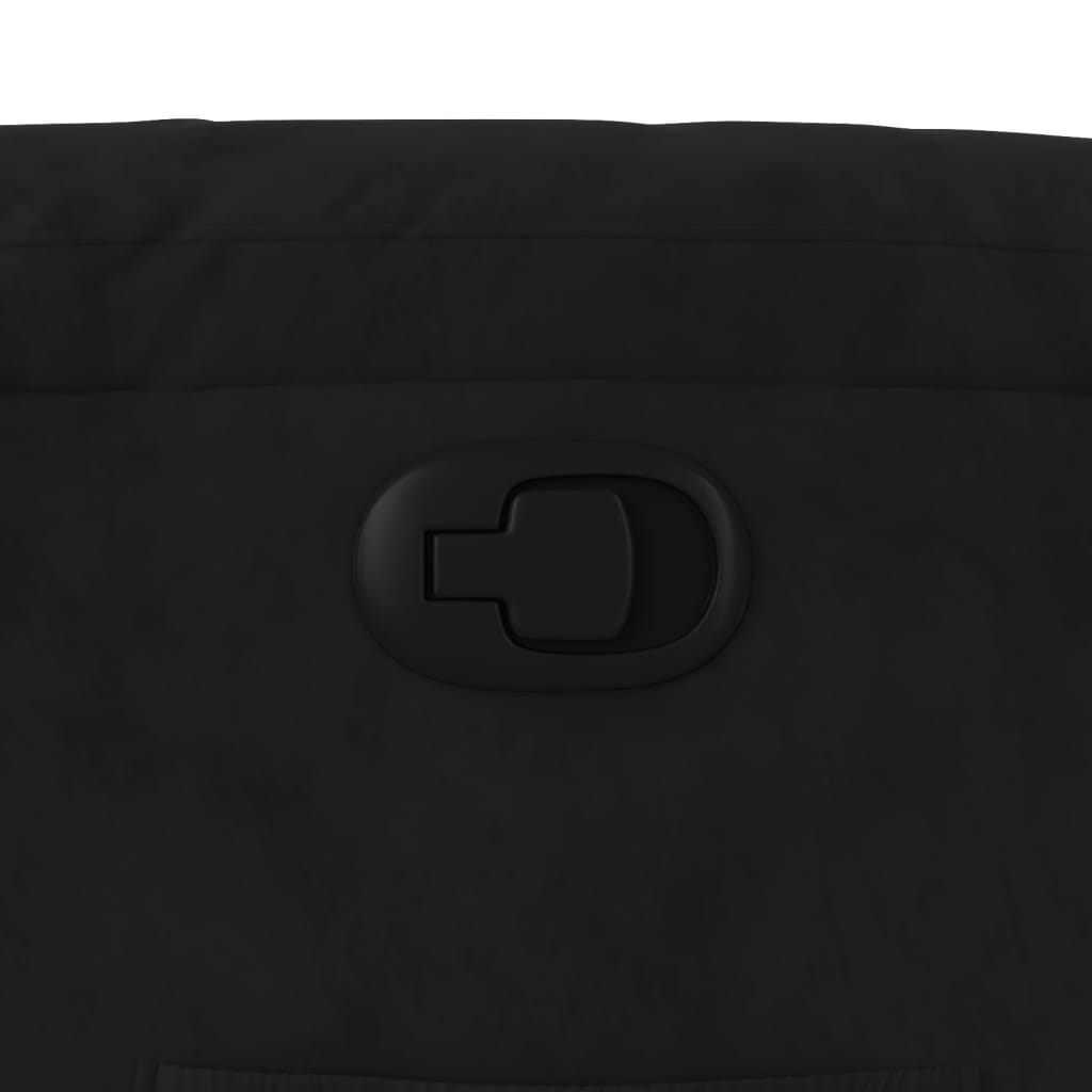Relaxing Chair Black Microfiber Fabric