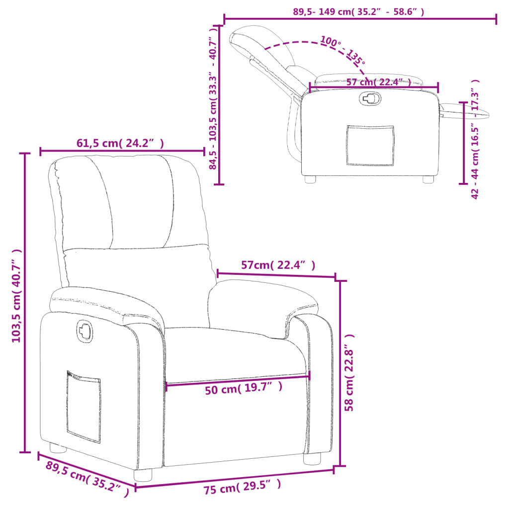 Relaxing Chair Black Microfiber Fabric