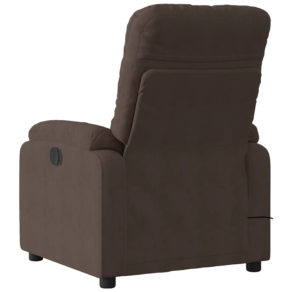 Massage Chair Brown Microfiber Fabric