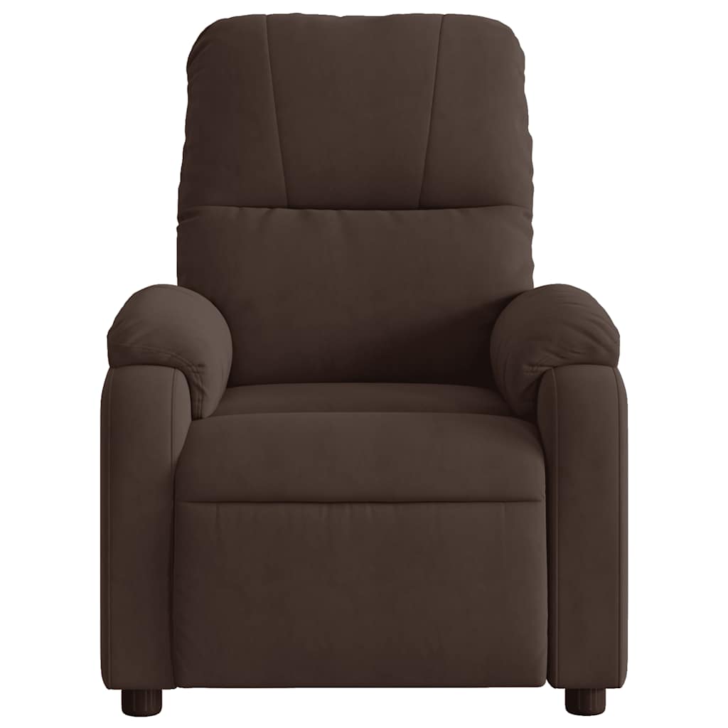 Massage Chair Brown Microfiber Fabric