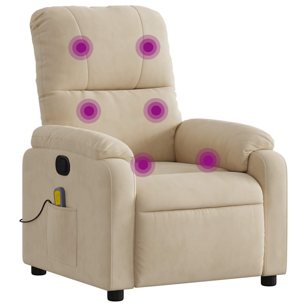 Massage chair cream microfiber fabric