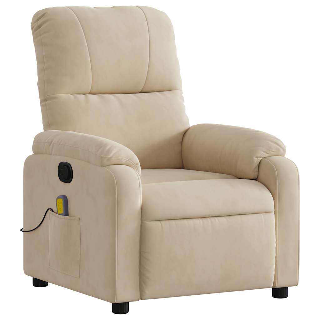Massage chair cream microfiber fabric