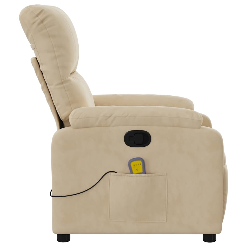 Massage chair cream microfiber fabric