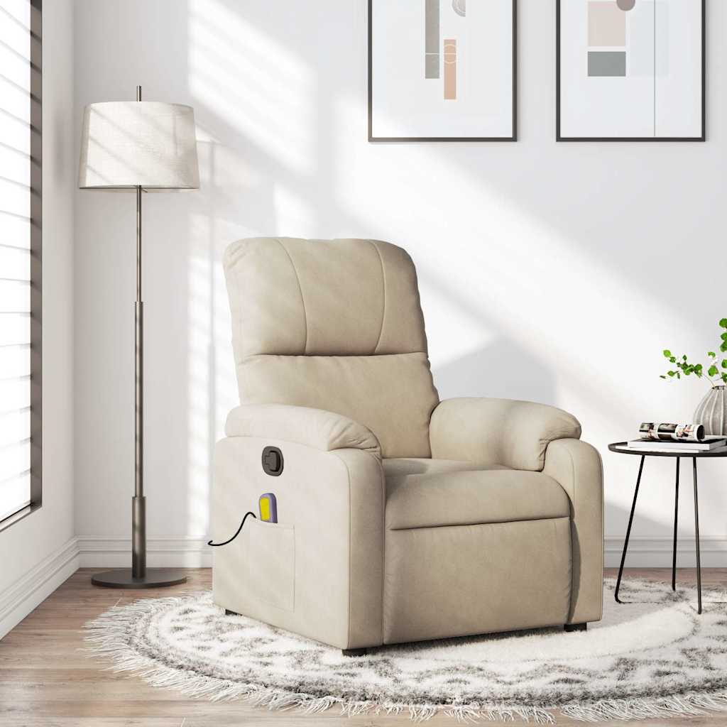 Massage chair cream microfiber fabric