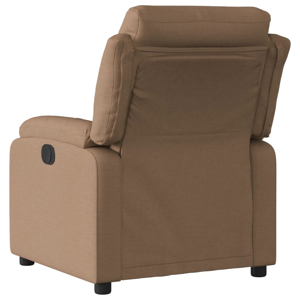 Relaxing Chair Brown Fabric