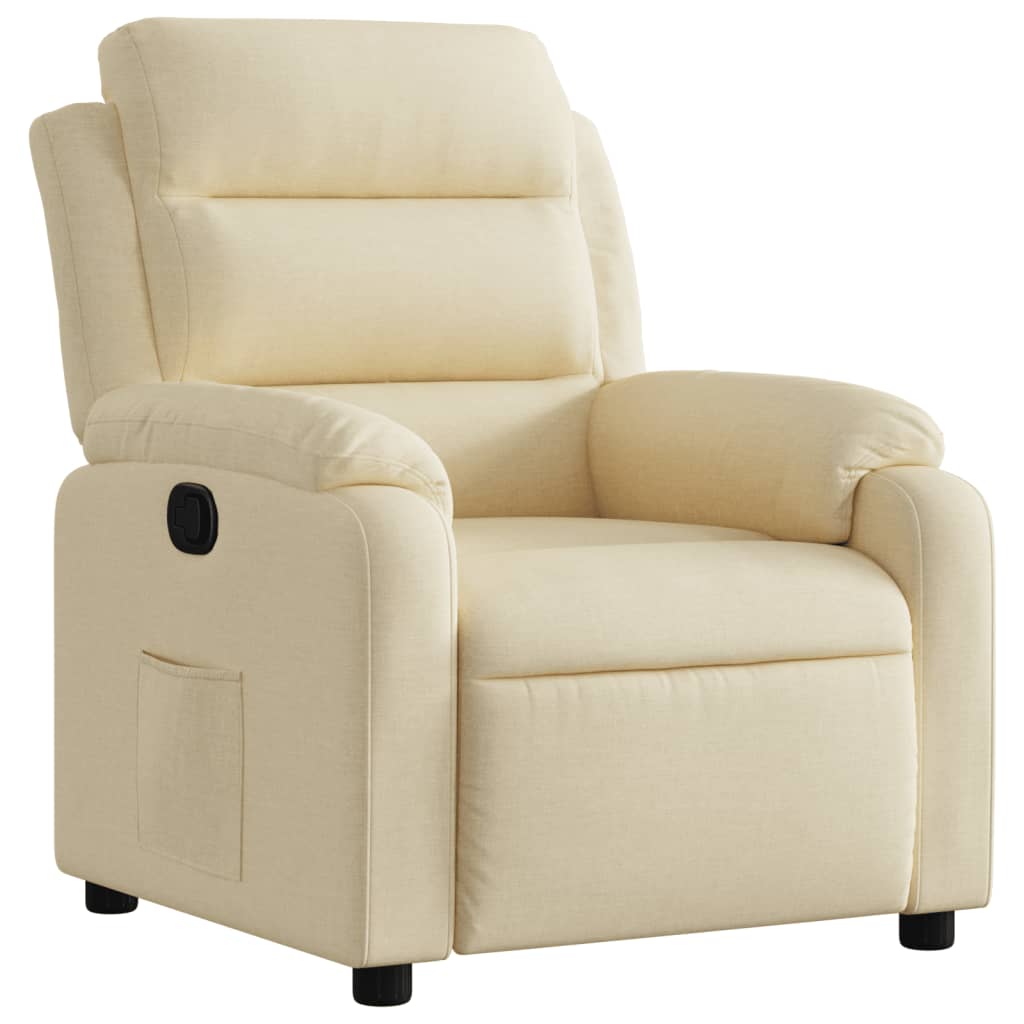 Relaxing chair cream fabric