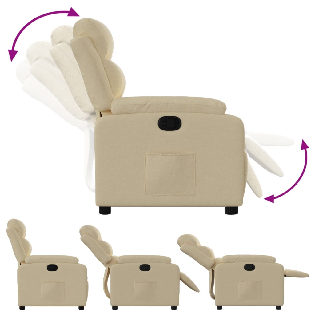 Relaxing chair cream fabric