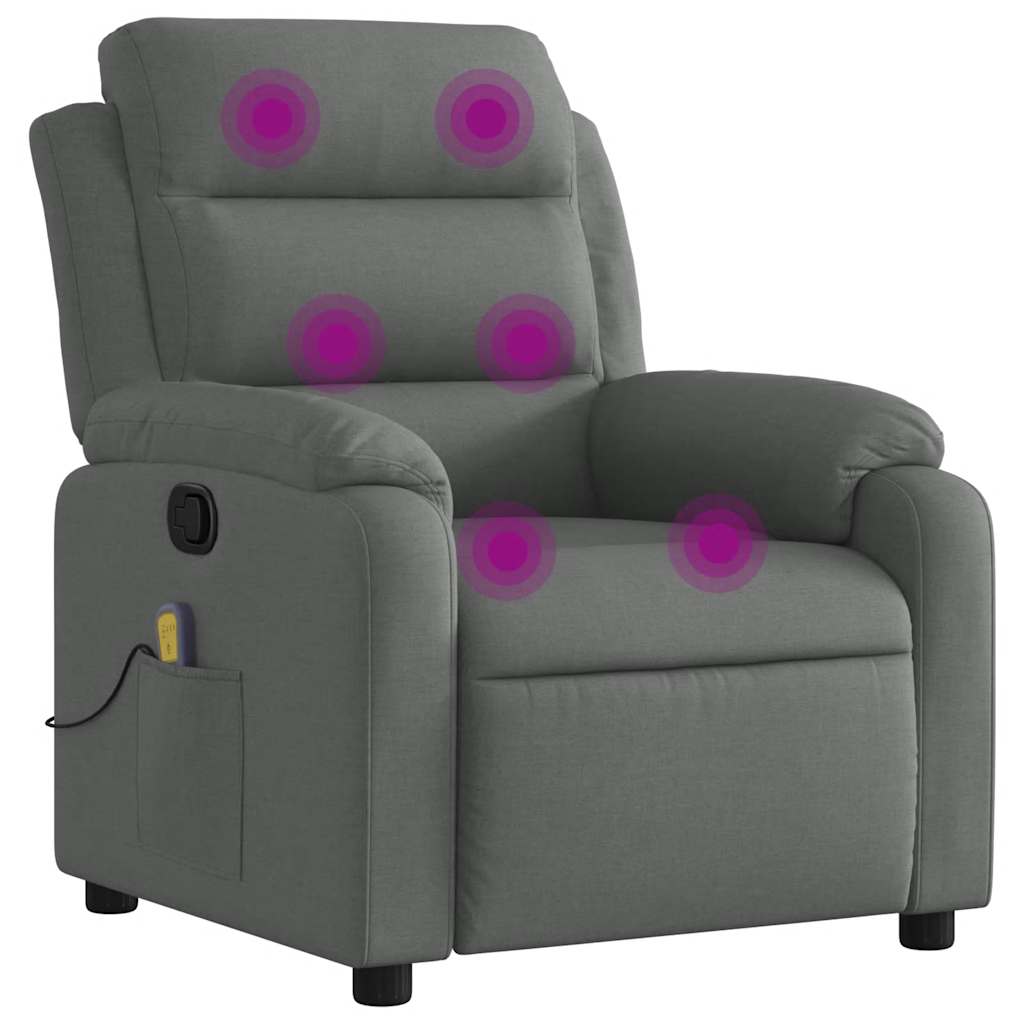 Massage Chair Dark Gray Fabric