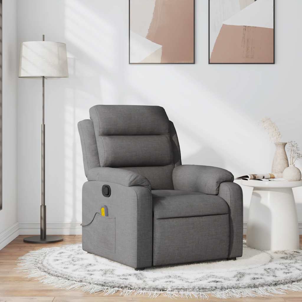 Massage Chair Dark Gray Fabric