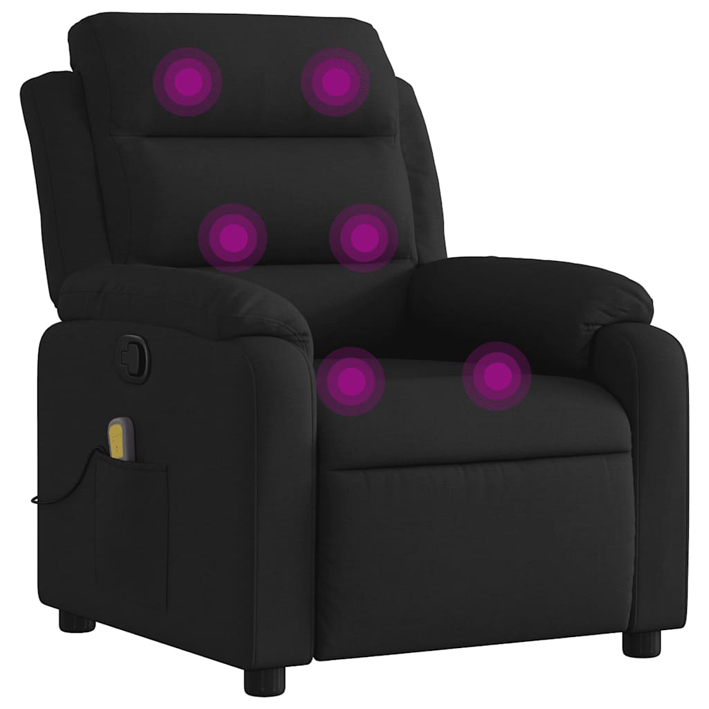 Massage Chair Black Fabric