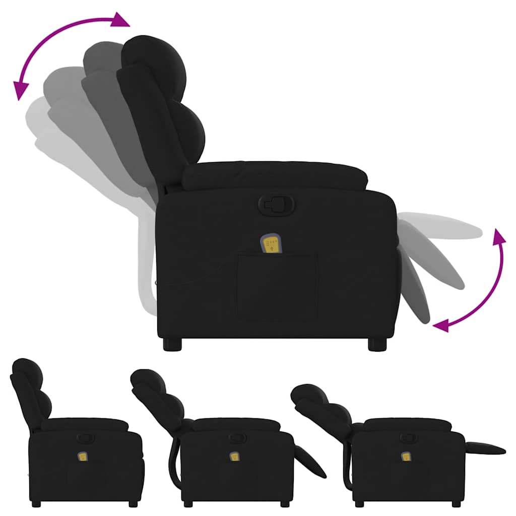 Massage Chair Black Fabric