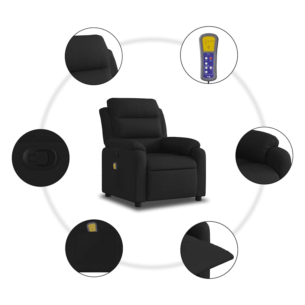 Massage Chair Black Fabric