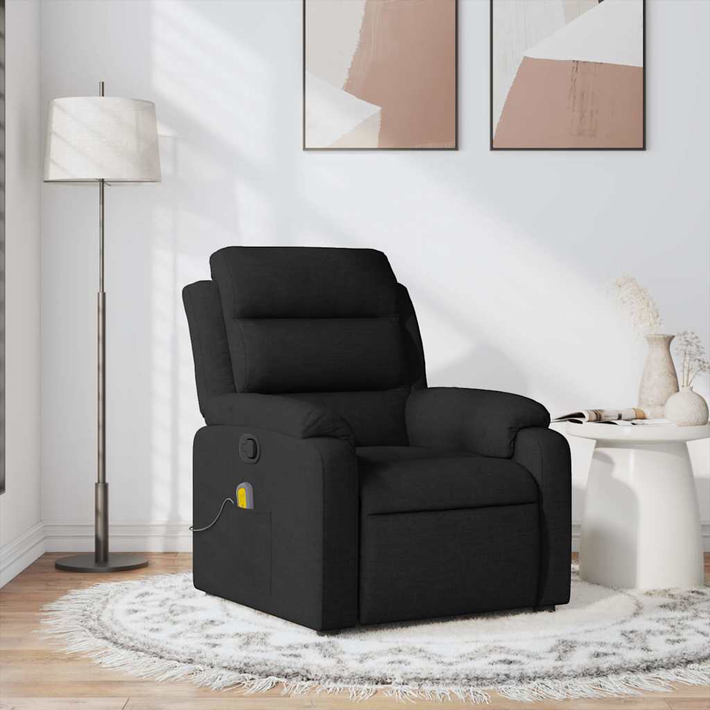 Massage Chair Black Fabric