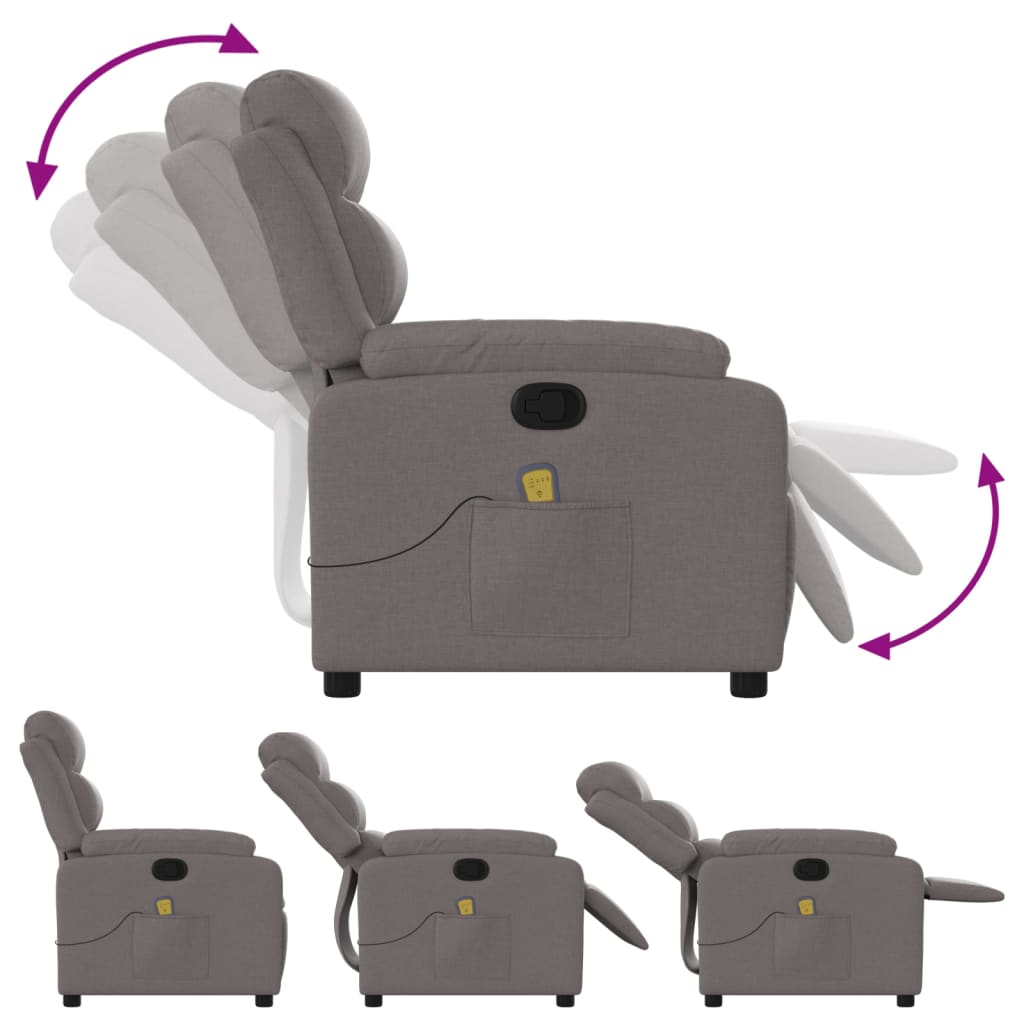massage chair taupe fabric
