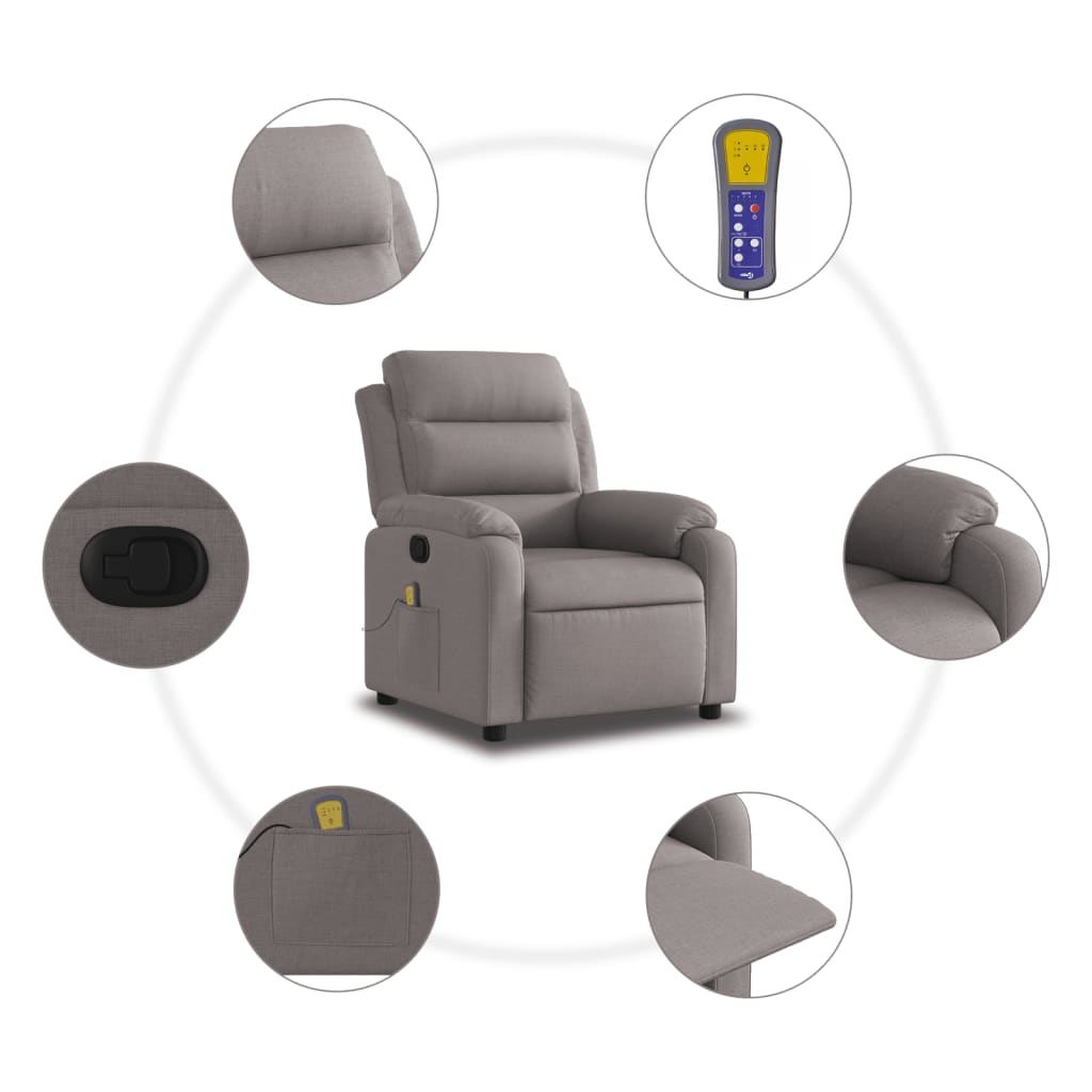 massage chair taupe fabric