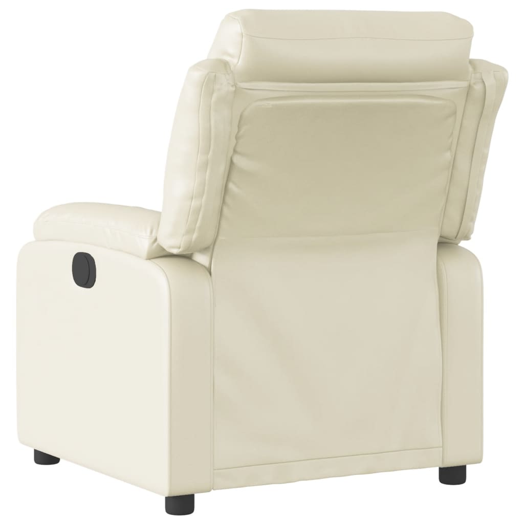 Relaxing chair cream artificial leather