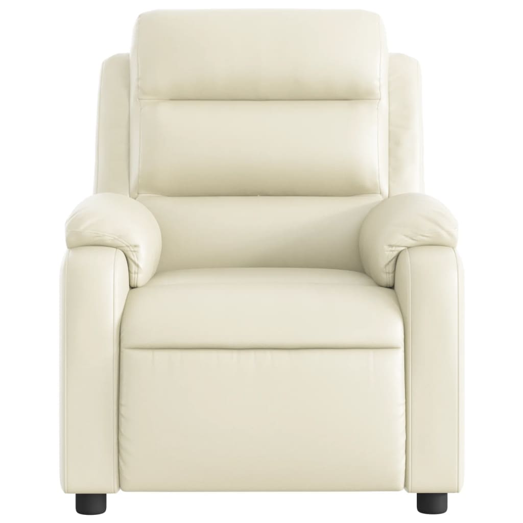 Relaxing chair cream artificial leather