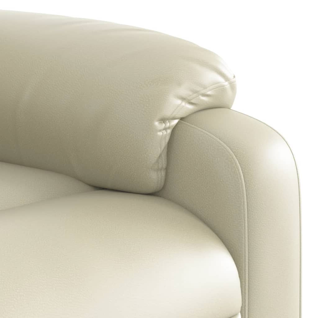 Relaxing chair cream artificial leather