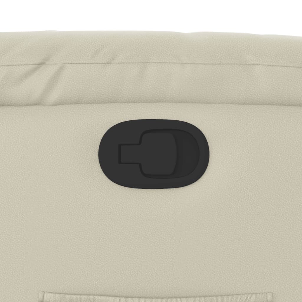 Relaxing chair cream artificial leather