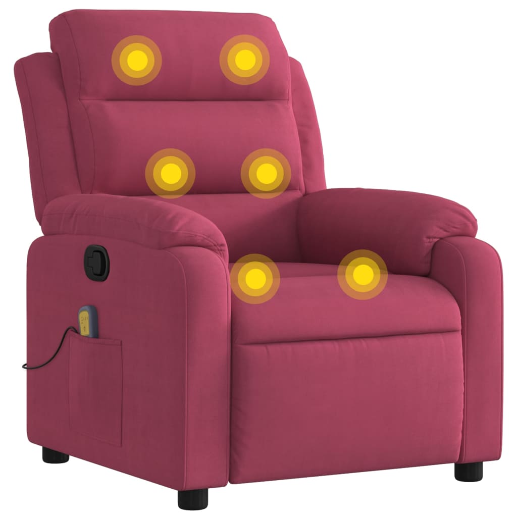 massage chair wine red velvet