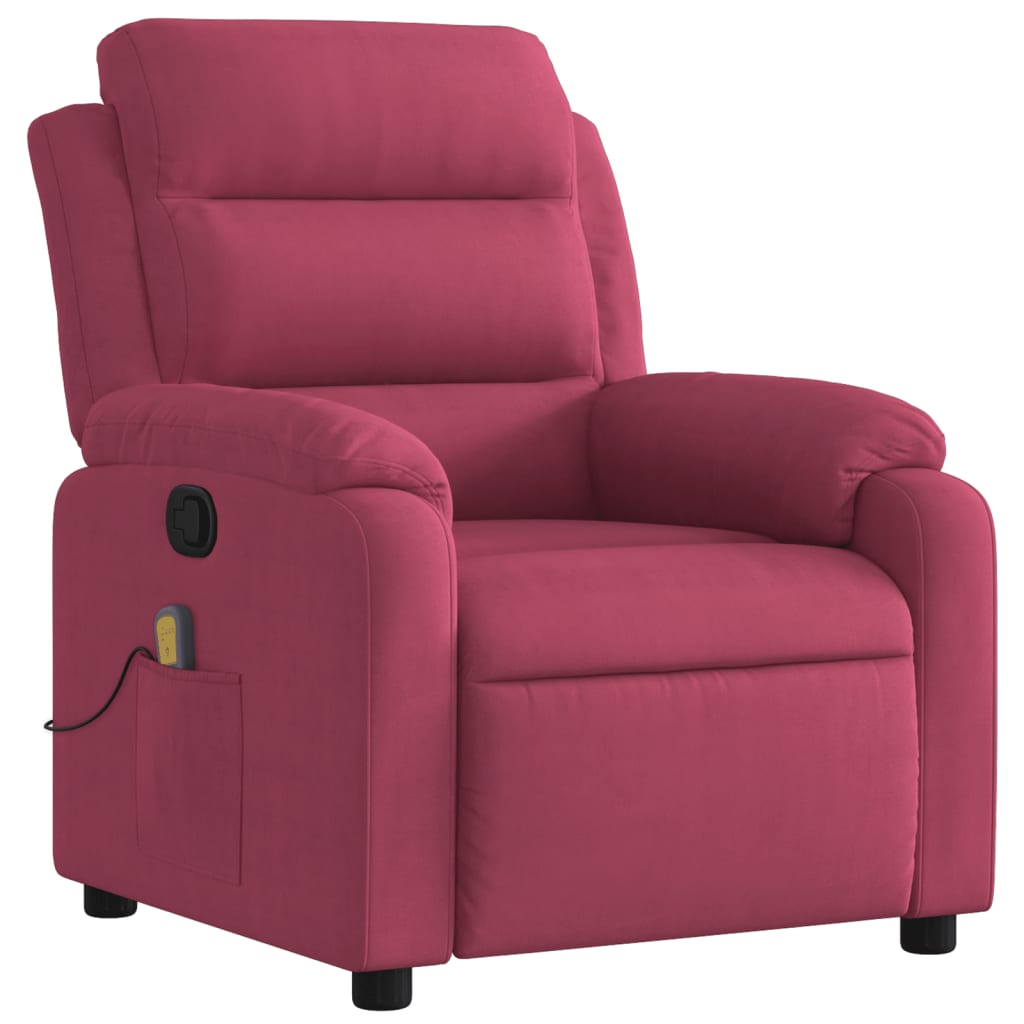 massage chair wine red velvet