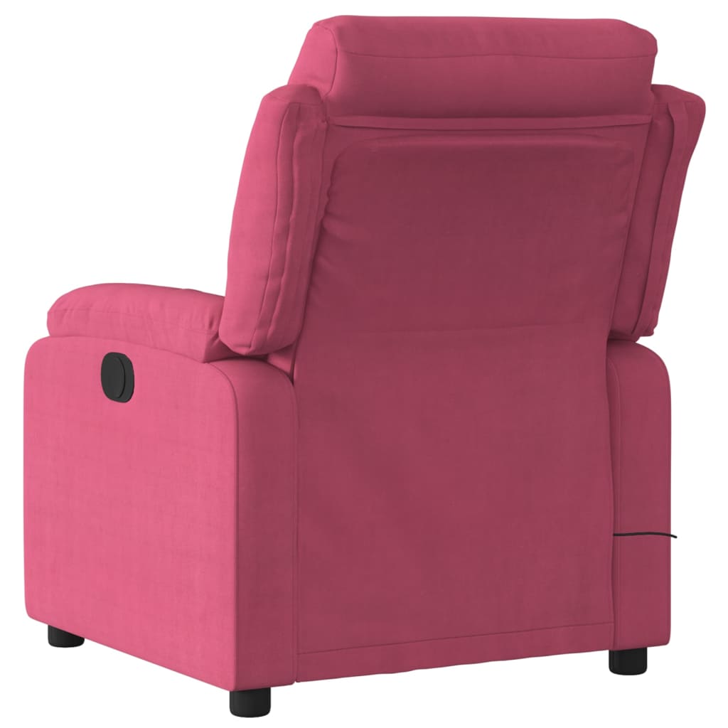 massage chair wine red velvet