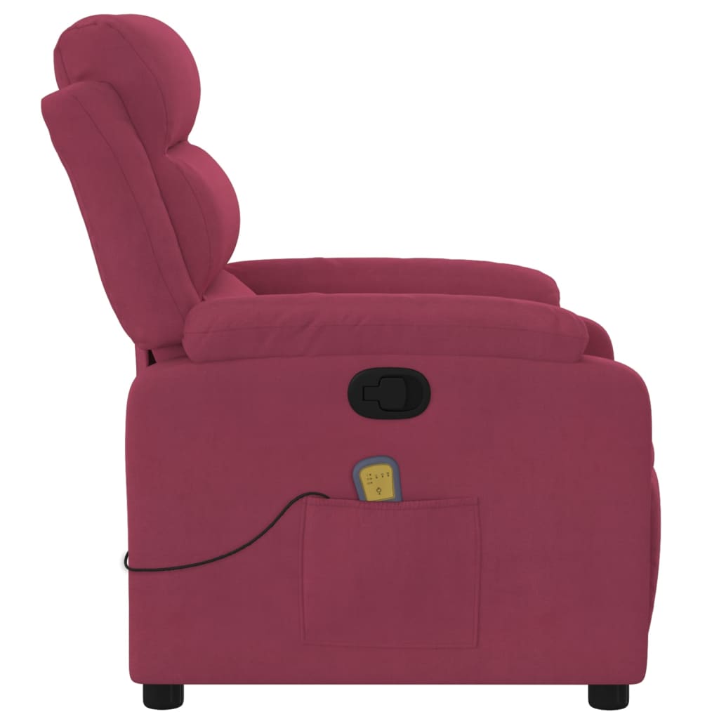 massage chair wine red velvet