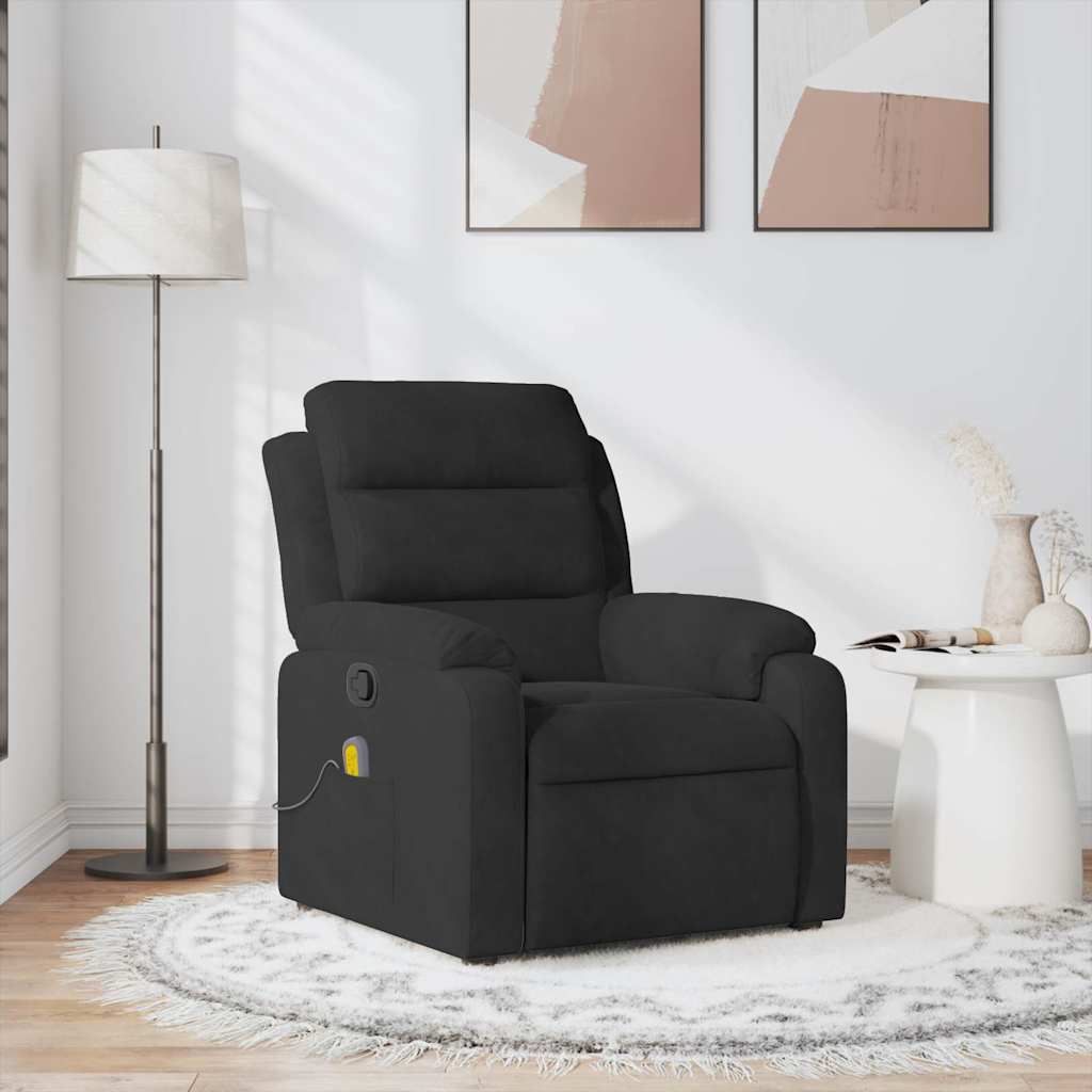 Massagesessel Schwarz Samt
