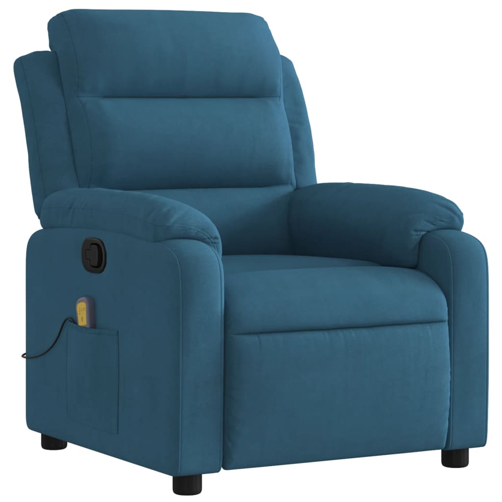 massage chair blue velvet
