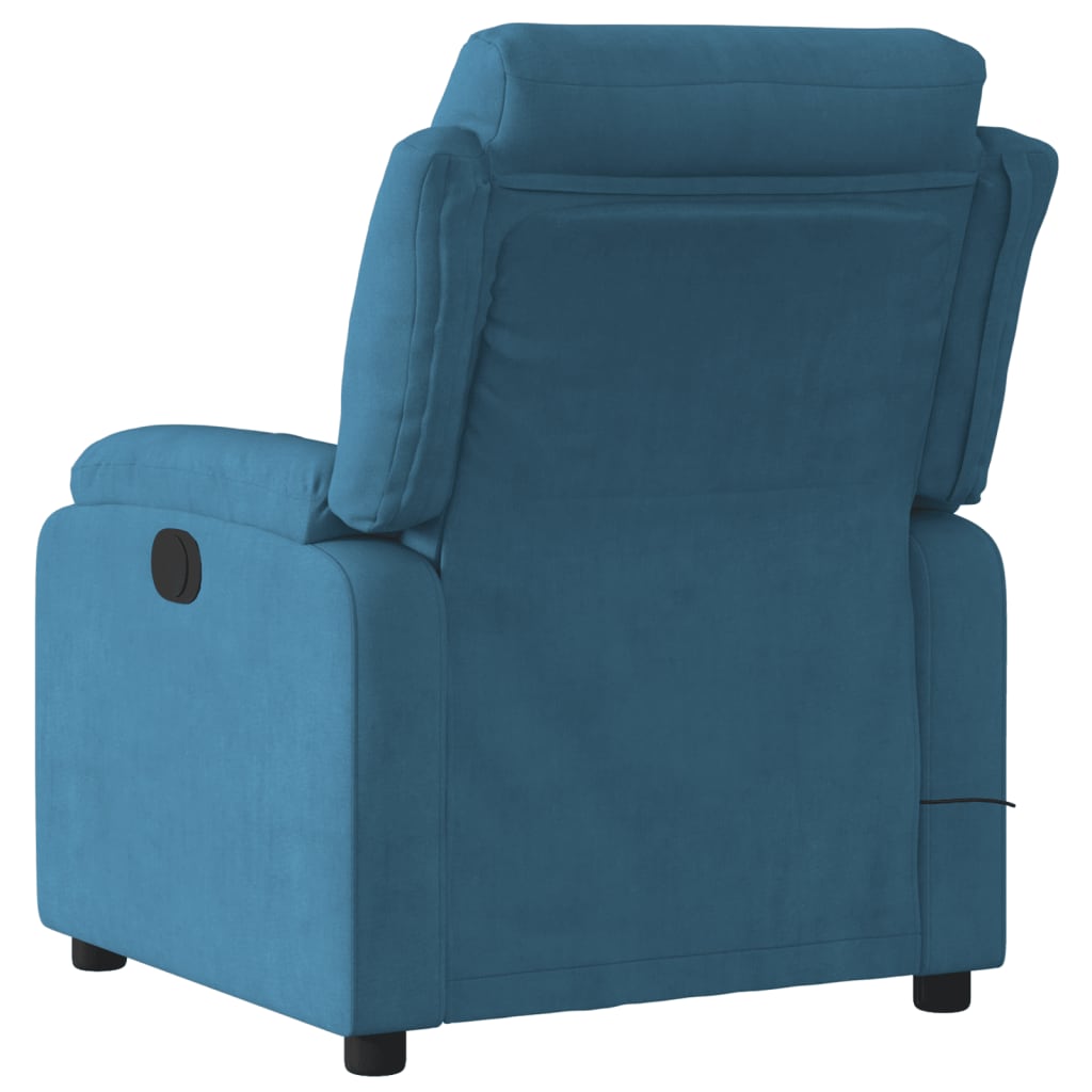 massage chair blue velvet