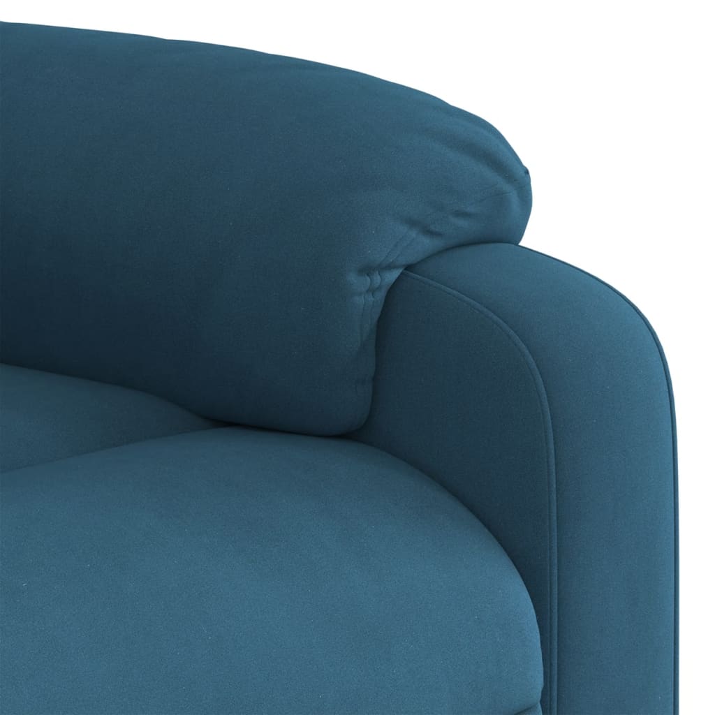 massage chair blue velvet