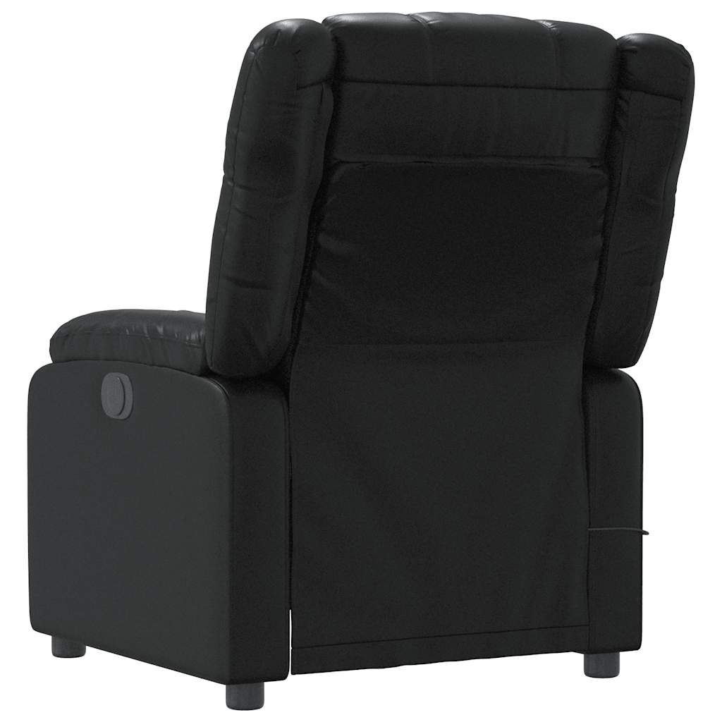 Massage Chair Black Faux Leather