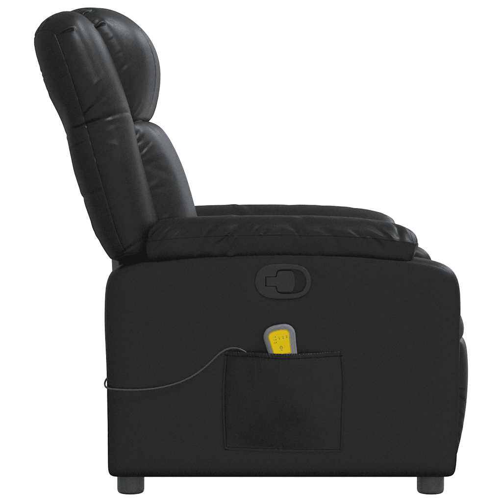 Massage Chair Black Faux Leather
