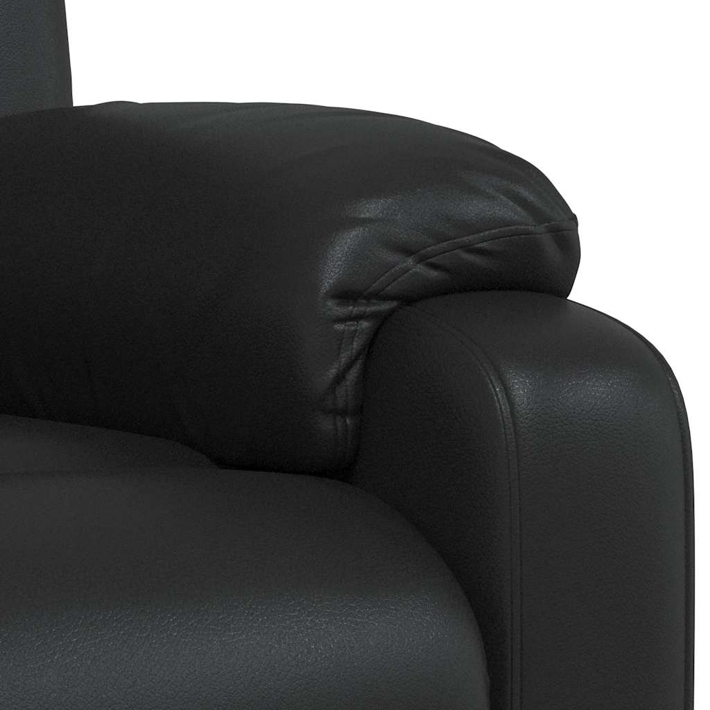 Massage Chair Black Faux Leather
