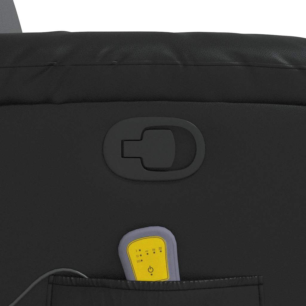 Massage Chair Black Faux Leather