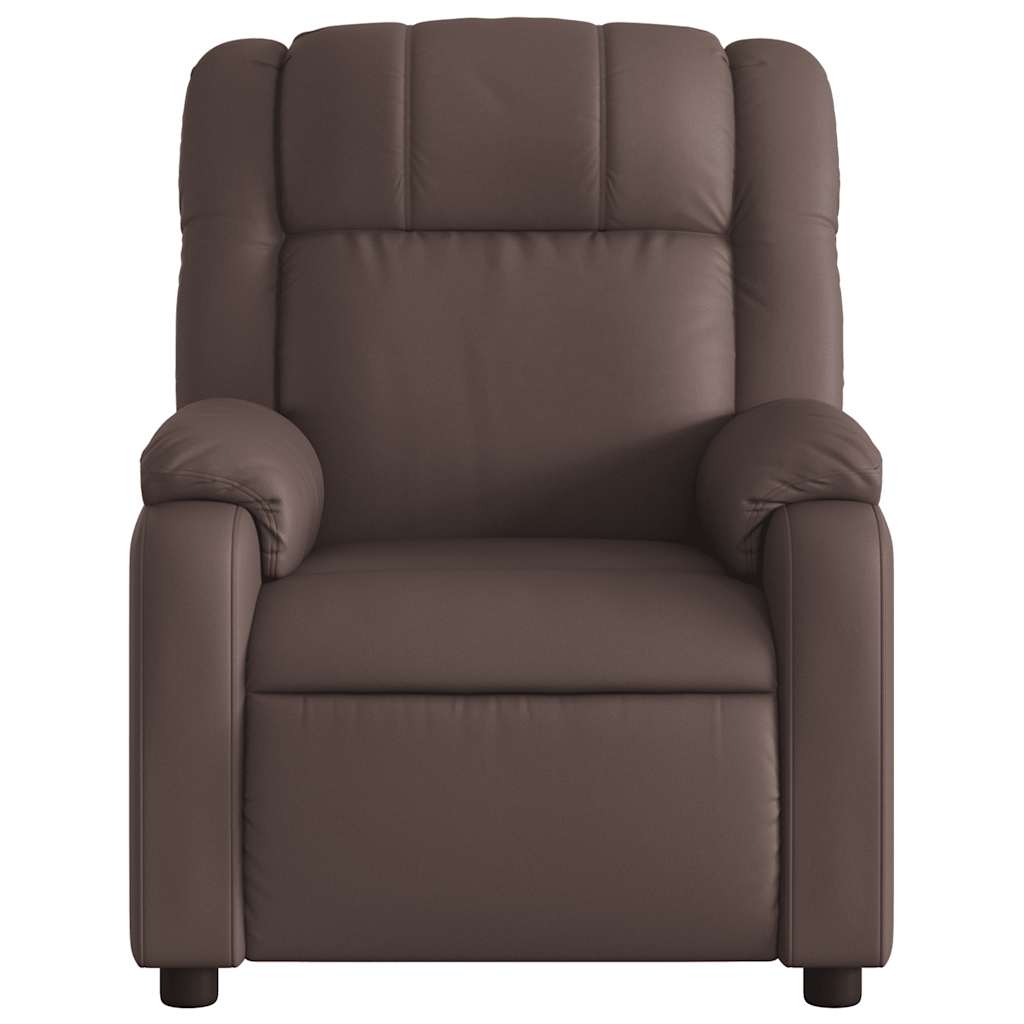 Massage Chair Brown Faux Leather